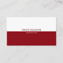 Elegant stijlvol, rood wit Professional Visitekaartje