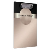 Elegant, stijlvol, Roos Gold Circle-Personalized Klembord (Rechts)