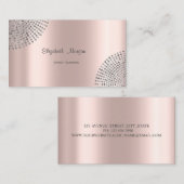 Elegant stijlvol Roos Gold, eenvoudig, Stippen Visitekaartje (Voorkant / Achterkant)