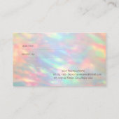 Elegant stijlvol Roos Gold Heart Opal Aanbevelingskaartje (Achterkant)