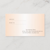 Elegant stijlvol Roos Gold Heart Referral-kaart Aanbevelingskaartje (Achterkant)