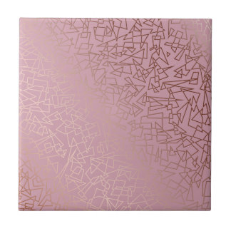 Elegant stijlvol roos goud geometrisch roze vormge tegeltje