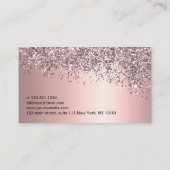 Elegant stijlvol roos goud glitter metallic notari visitekaartje (Achterkant)