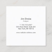 Elegant Stijlvol Roos Gouden Bee Logo Vierkante Visitekaartje (Achterkant)