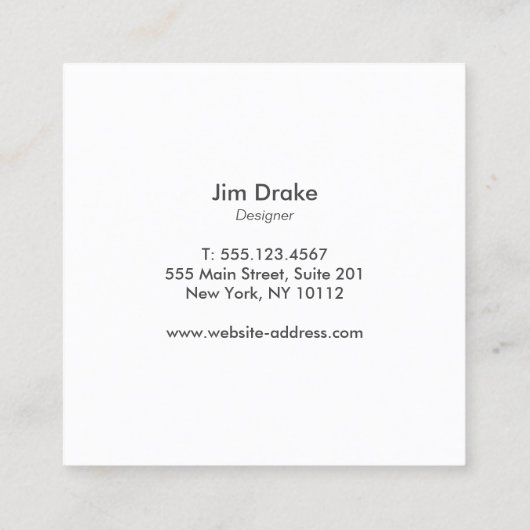 Elegant Stijlvol Roos Gouden Bee Logo Vierkante Visitekaartje (Achterkant)