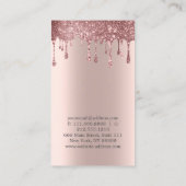 Elegant Stijlvol Roos Gouden Drips Lotus Visitekaartje (Achterkant)