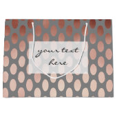 elegant , stijlvol roos goudfolie - poolpuntenpatr large cadeautasje (Voorkant)