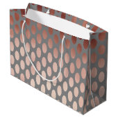 elegant , stijlvol roos goudfolie - poolpuntenpatr large cadeautasje (Achterkant Gekanteld)