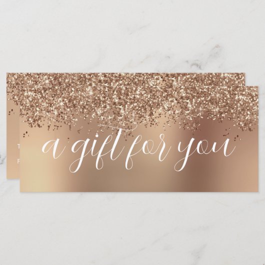 Elegant stijlvol roos goudglitter make-up en haar (Voorkant / Achterkant)