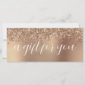 Elegant stijlvol roos goudglitter make-up en haar (Voorkant)