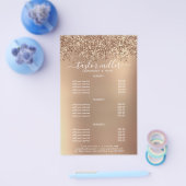 Elegant stijlvol roos goudglitter make-up en haar flyer (Enkel)