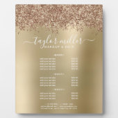Elegant stijlvol roos goudglitter make-up en haar fotoplaat (Voorkant)