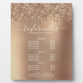 Elegant stijlvol roos goudglitter make-up en haar fotoplaat (Voorkant)