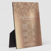 Elegant stijlvol roos goudglitter make-up en haar fotoplaat (Zijkant)