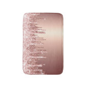 Elegant, stijlvol roos goudglitterdruppels badmat (Voorkant Verticaal)