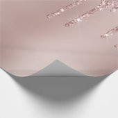 Elegant, stijlvol roos goudglitterdruppels cadeaupapier (Hoek)