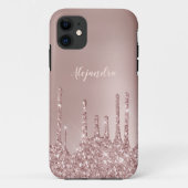 Elegant, stijlvol roos goudglitterdruppels Case-Mate iPhone case (Achterkant)