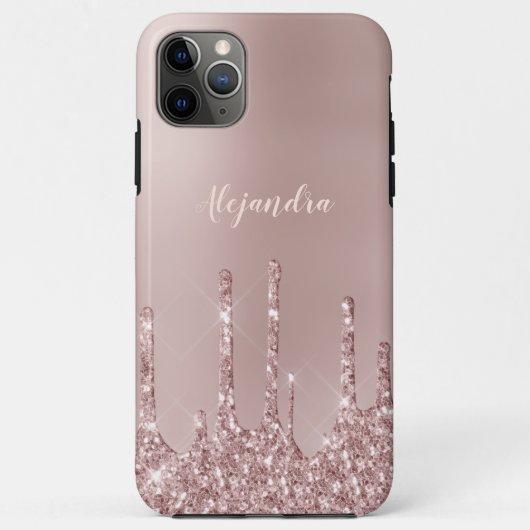 Elegant, stijlvol roos goudglitterdruppels Case-Mate iPhone case (Achterkant)