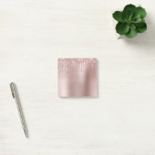 Elegant, stijlvol roos goudglitterdruppels post-it® notes (Kantoor)
