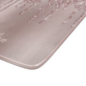 Elegant, stijlvol roos goudglitterdruppels snijplank (Hoek)