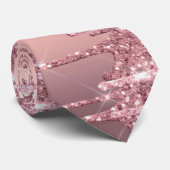 Elegant, stijlvol roos goudglitterdruppels stropdas (Opgerold)