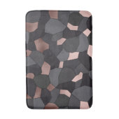 Elegant stijlvol roos goudgrijs en zwart mozaïek badmat (Voorkant Verticaal)