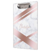 Elegant stijlvol roos goudmarmer klembord (Links)