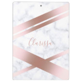 Elegant stijlvol roos goudmarmer klembord (Achterkant)