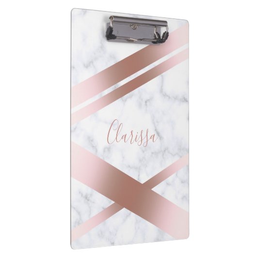 Elegant stijlvol roos goudmarmer klembord (Rechts)