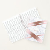 Elegant stijlvol roos goudmarmer notitieboek (Binnen)