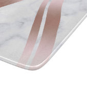 Elegant stijlvol roos goudmarmer snijplank (Hoek)