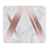 Elegant stijlvol roos goudmarmer snijplank (Voorkant)