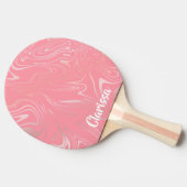 Elegant, stijlvol roos goudmarmer ziet er roze uit tafeltennisbatje (Zijkant)
