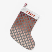 elegant stijlvol roos goudpokken kleine kerstsok (Voorkant (Hangend))