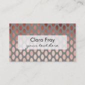 elegant stijlvol roos goudpokken visitekaartje (Voorkant)