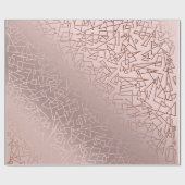 Elegant stijlvol roos goudroze geometrische vormge cadeaupapier (Vlak)