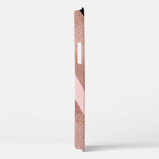 Elegant stijlvol roos goudroze zwart Case-Mate iPhone case (Achterkant / Rechts)