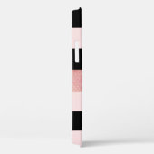 Elegant stijlvol roos goudroze zwarte streep Case-Mate iPhone case (Achterkant / Rechts)