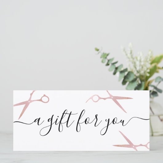 Elegant stijlvol roos goudschaar (Staand voorkant)