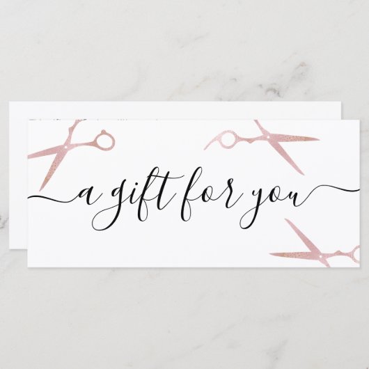 Elegant stijlvol roos goudschaar (Voorkant / Achterkant)