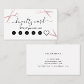 Elegant stijlvol roos goudschaar klantenkaartje (Voorkant / Achterkant)