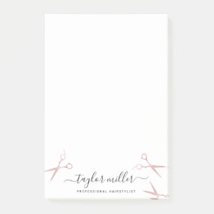 Elegant stijlvol roos goudschaar post-it® notes
