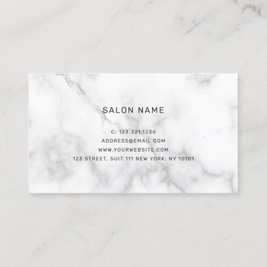 Elegant stijlvol roos goudschaar visitekaartje (Achterkant)