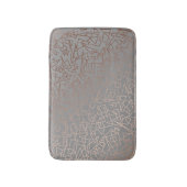 Elegant stijlvol roos goudvormig patroon grijs badmat (Voorkant Verticaal)