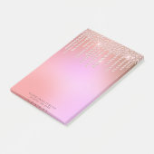 Elegant, stijlvol, roze en paarse diamanten post-it® notes (Schuin)