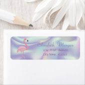 Elegant Stijlvol, Roze Flamingo Holographic Etiket (Insitu)