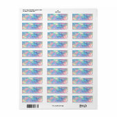Elegant Stijlvol, Roze Flamingo Holographic Opal Etiket (Full Sheet)