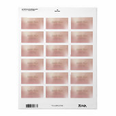 Elegant Stijlvol, Roze, Fux Gold Foil Confetti Etiket (Full Sheet)