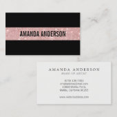 Elegant stijlvol roze glitter Sparkle Visitekaartj Visitekaartje (Voorkant / Achterkant)