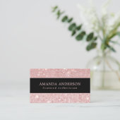 Elegant stijlvol roze glitter Sparkle Visitekaartj Visitekaartje (Staand voorkant)